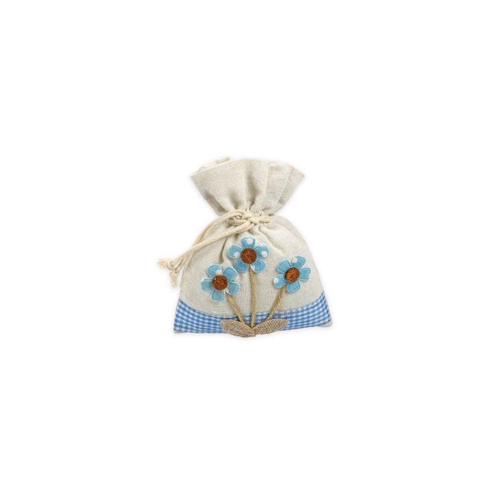 SACCHETTO CFIORI CELESTE